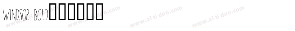 Windsor BOLD字体转换